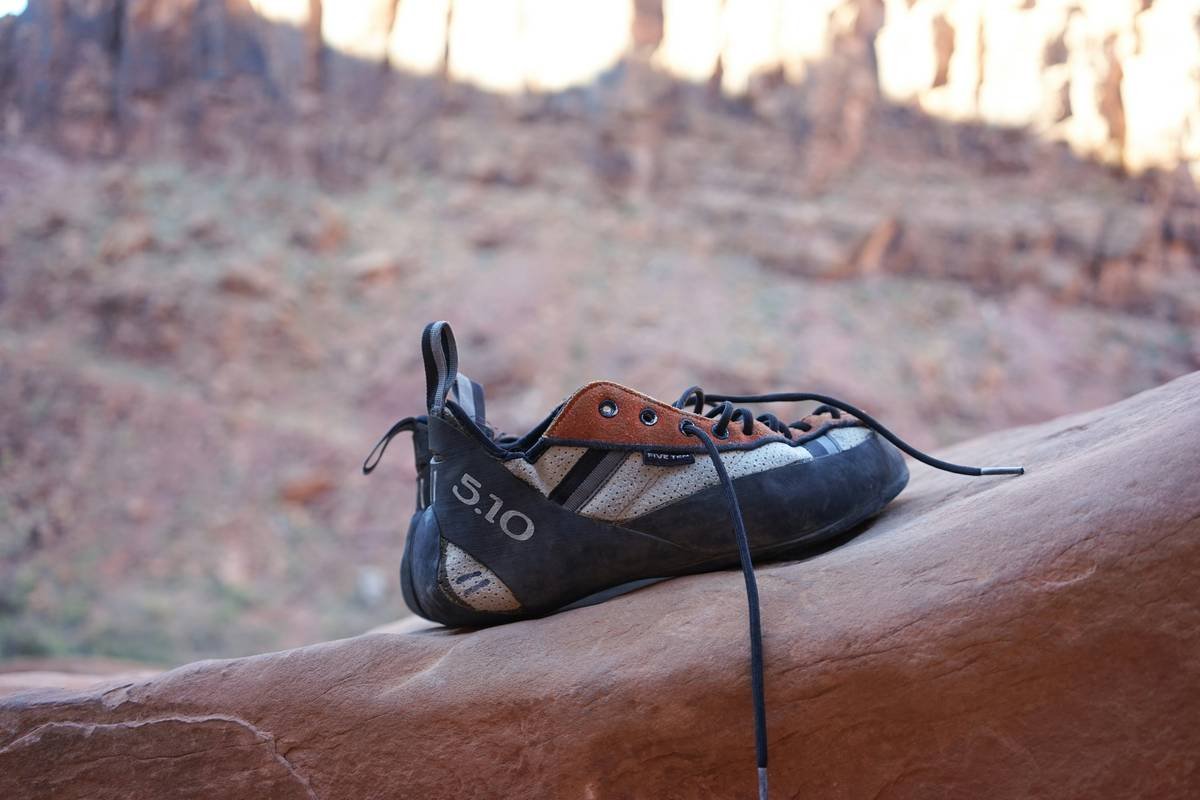 Comparison chart showing indoor climbing gear vs. outdoor trad gear like tricams, cams, nuts
